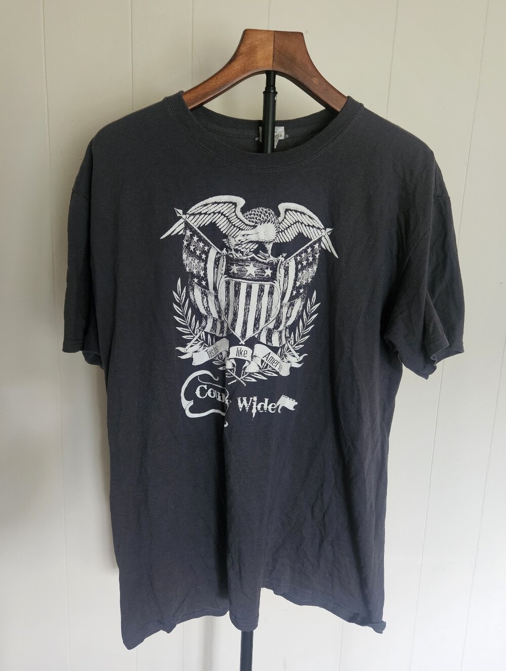 Jerzees "Country Wide" Charcoal Gray Tee Size Large